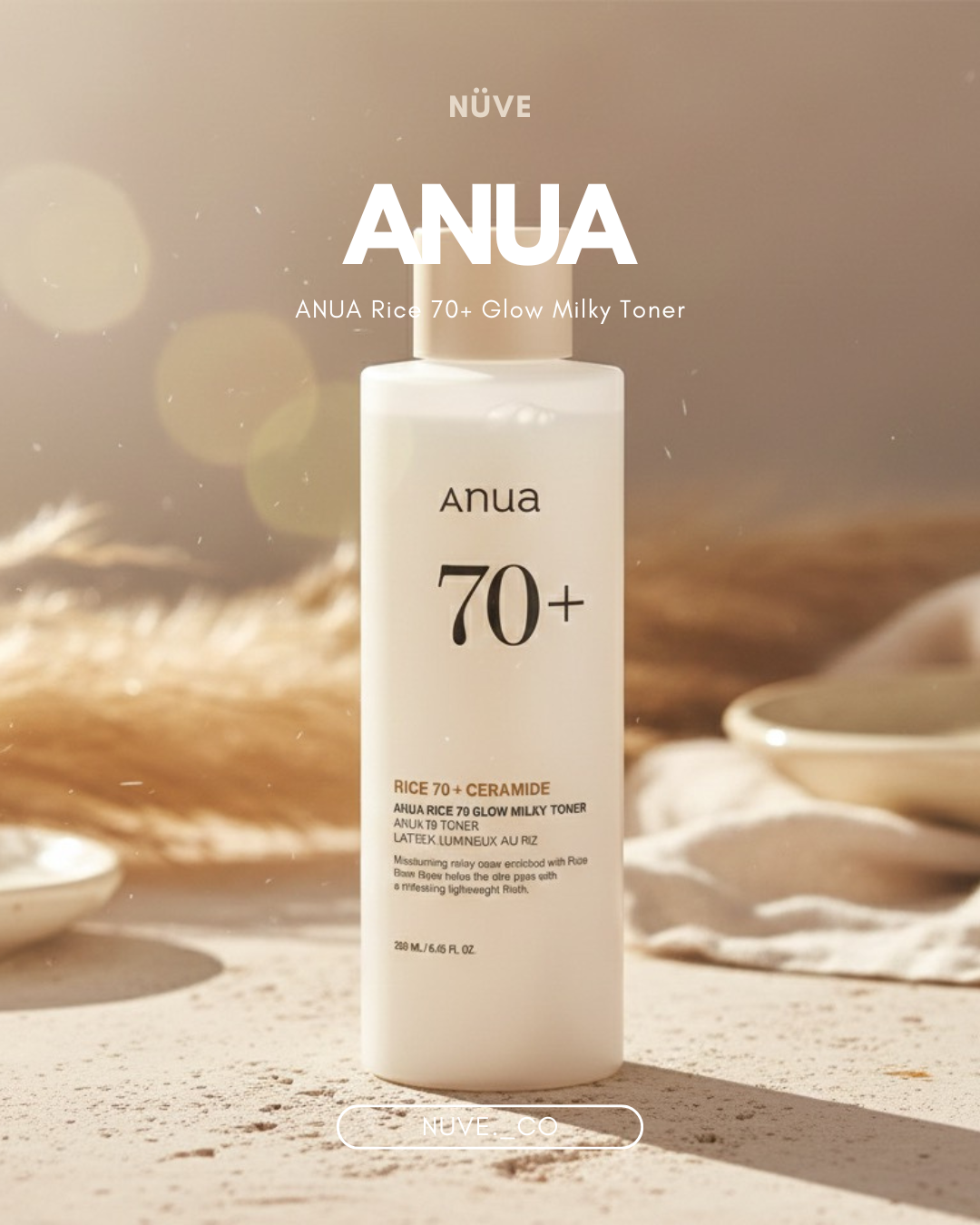 The Anua Rice 70+ Glow Milky Toner (40ml)